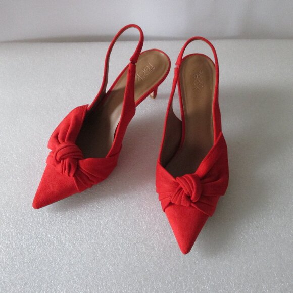 NORDSTROM RACK RED SUEDE SLING BACKS - Picture 14 of 14